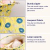 Yellow Floral Jacquard Makeup Bag