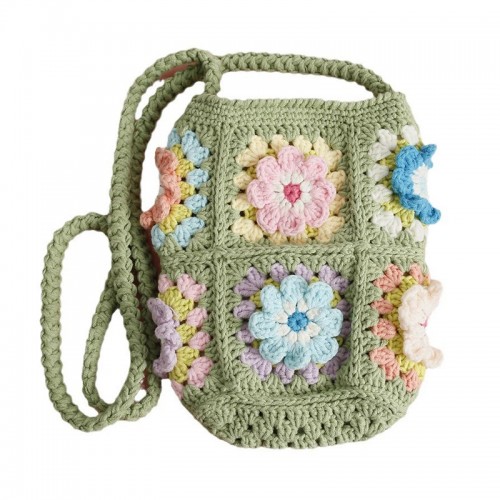 Handmade Crochet Floral Crossbody Phone Bag
