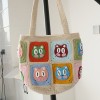 Handmade Crochet Cat Tote Shoulder Bag