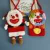 Handmade Crochet Clown Crossbody Phone Bag