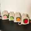 Handmade Crochet Rose Crossbody Phone Bag