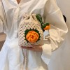 Handmade Crochet Rose Crossbody Phone Bag