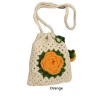 Handmade Crochet Rose Crossbody Phone Bag