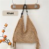 Hollow Crochet Shoulder Bag with Tassels