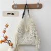 Hollow Crochet Shoulder Bag with Tassels