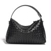 Leather Quilted Dumpling Crossbody Handbag