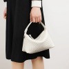 Leather Quilted Dumpling Crossbody Handbag