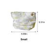 Fresh Green Purple Floral Makeup Pouch
