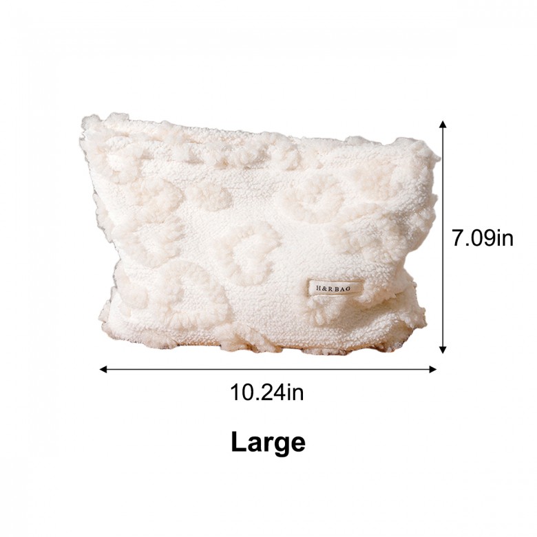 Soft Creamy Heart Plush Everyday Pouch Set Soft Creamy Heart Plush Everyday Pouch Set