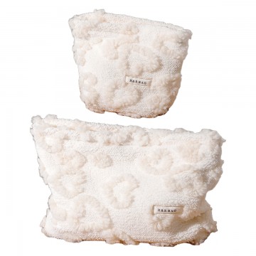 Soft Creamy Heart Plush Everyday Pouch Set