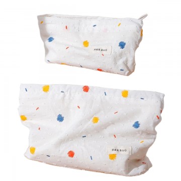 Colorful Polka Dot Makeup Pouch