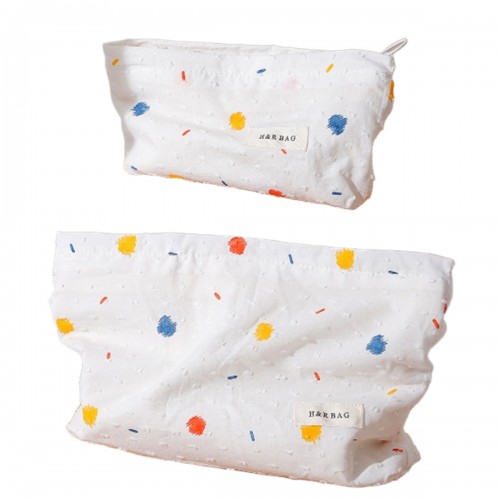 Colorful Polka Dot Makeup Pouch