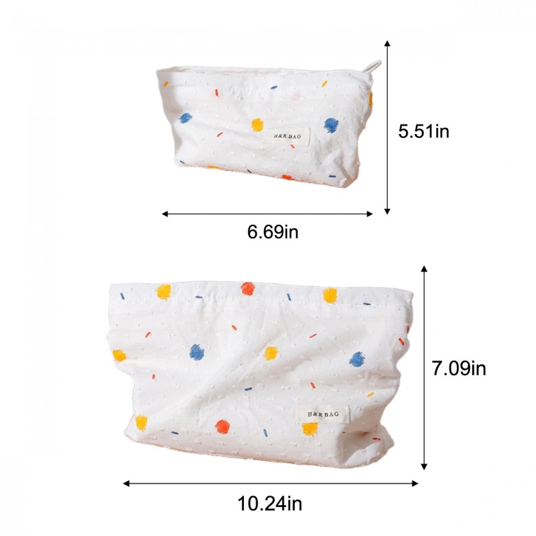 Colorful Polka Dot Makeup Pouch