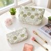 Fresh Cotton Linen Embroidered Makeup Pouch