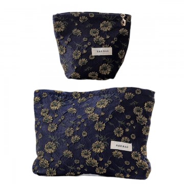 Gold Daisy Cosmetic Pouch