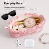 Pink Plush Heart Cosmetic Pouch
