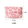 Pink Plush Heart Cosmetic Pouch