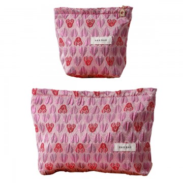 Rose Pink Heart Makeup Pouch