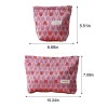 Rose Pink Heart Makeup Pouch