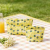 Yellow Floral Jacquard Makeup Bag