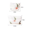 2PCS Organic Cotton Tulip Makeup Bags