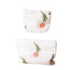 2PCS Organic Cotton Tulip Makeup Bags