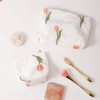 2PCS Organic Cotton Tulip Makeup Bags