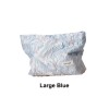 Blue Floral Makeup Bag Set 2PCS