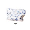 Cotton Linen Embroidered Makeup Bag Set 2PCS