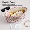 Summer Embroidered Canvas Cosmetic Pouch