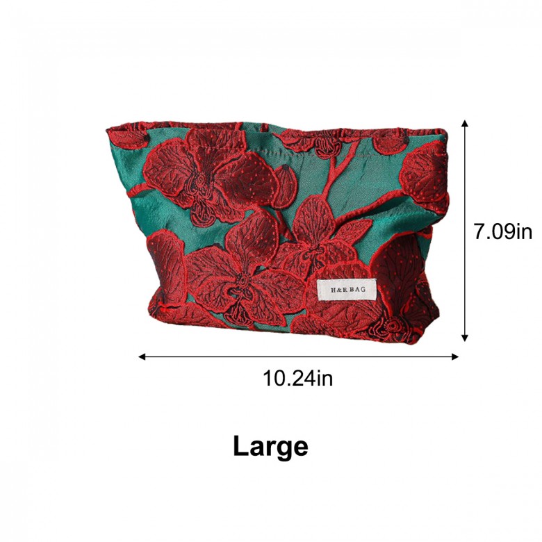 Vintage Floral Makeup Bag 