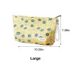 Yellow Floral Jacquard Makeup Bag