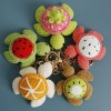 Handmade Crochet Fruit Turtle Keychain