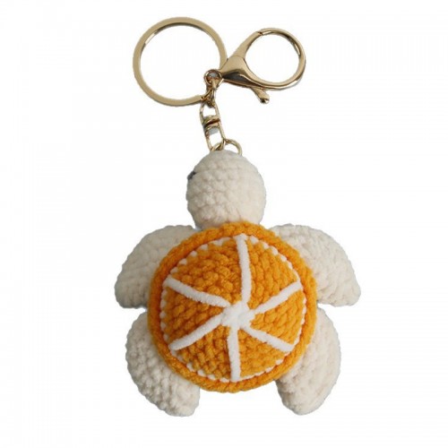 Handmade Crochet Fruit Turtle Keychain