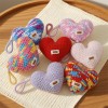 Handmade Crochet Heart Keychain Bag Charm
