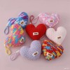 Handmade Crochet Heart Keychain Bag Charm