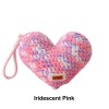Handmade Crochet Heart Keychain Bag Charm