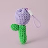 Handmade Crochet Tulip Keychain Bag Charm