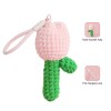 Handmade Crochet Tulip Keychain Bag Charm