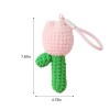 Handmade Crochet Tulip Keychain Bag Charm