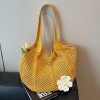 Knitted Hollow Shoulder Beach Bag