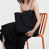 Black 3D Knitted Tote Shoulder Bag