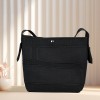 Black Fly-Knit Tote Shoulder Bag