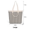 Black Striped Tote Knit Crossbody Sling Bag