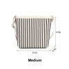 Black Striped Tote Knit Crossbody Sling Bag