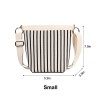 Black Striped Tote Knit Crossbody Sling Bag