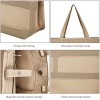 Khaki Crochet Summer Beach Bag