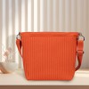 Orange Knitted Tote Crossbody Bag