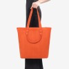Orange Knitted Tote Crossbody Bag