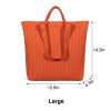 Orange Knitted Tote Crossbody Bag